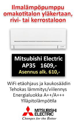 Mitsubishi Electric AP ilmalämpöpumppu pieneen tilaan