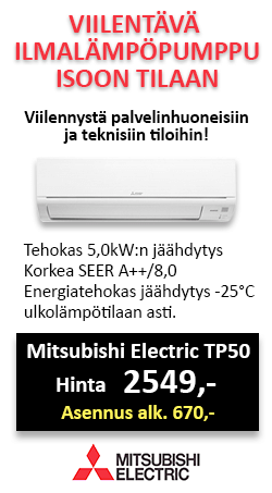 Ilmalämpöpumppu Mitsubishi Electric TP50 tuottaa edullista viilennystä palvelinhuoneisiin ja teknisiin tiloihin!