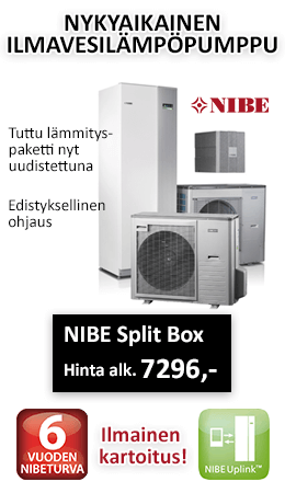 NIBE Split Box ilmavesilämpöpumppu järjestelmä