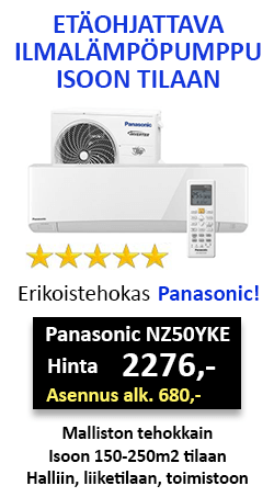 Uudistunut isojen tilojen ilmalämpöpumppu Panasonic NZ50YKE korvaa vanhan NZ50VKE ilmalämpöpumpun