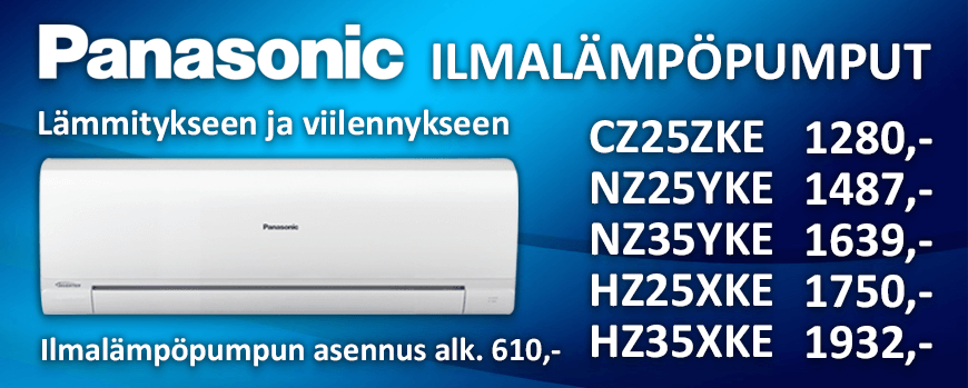 Panasonic ilmalämpöpumput lämmitykseen ja viilennykseen