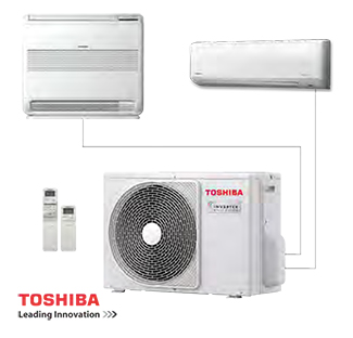 Ilmalämpöpumppu Toshiba Multisplit-inverter 18 lämmitykseen ja ilmastointiin