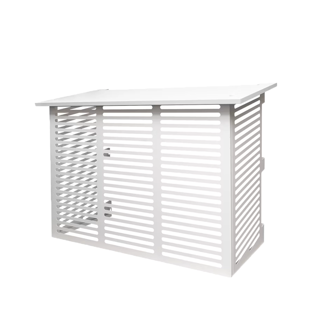 Ilmavesilämpöpumpun suojakotelo Kiilax Medium RAL9. Tuotetunnus: K7358480