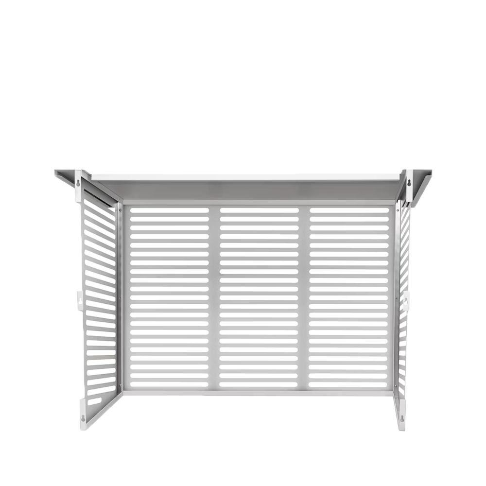 Ilmavesilämpöpumpun suojakotelo Kiilax Medium RAL9. Tuotetunnus: K7358480