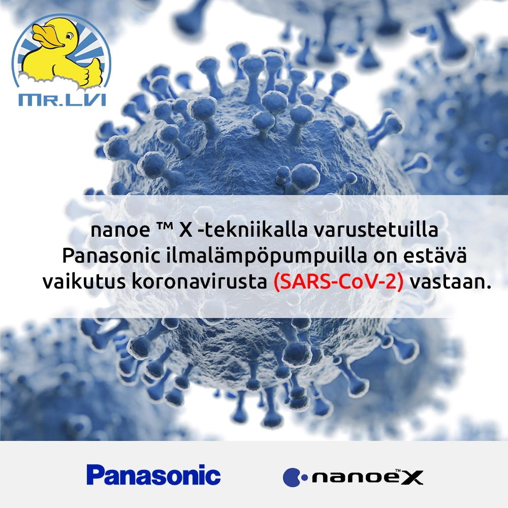 Panasonic ilmalämpöpumpun nanoeX ilmanpuhdistus