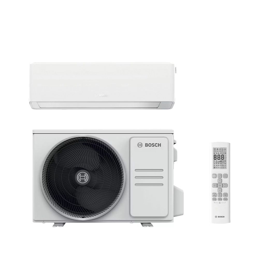 Valkoinen Bosch Climate 7100i -ilmalämpöpumppu